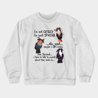 Funny Horse I'm Not Crazy I'm Just Special Crewneck Sweatshirt